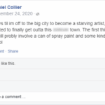 A picture of a Facebook post from daniel.