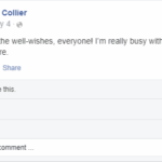 A picture of a Facebook post from daniel.