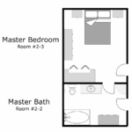 map layout of a master bedroom.