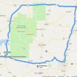 A picture of a GPS map leading to another location.