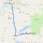 A picture of a GPS map leading to another location.