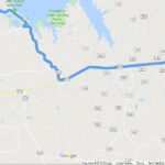 A picture of a GPS map leading to another location.