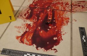 Blood on the floor