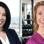 a picture of 2 woman, one with dark black hair and pale skin, the other of a blonde smiling woman.