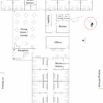 A picture of a nursing home map layout