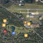 A picture of a google maps location showing some places.