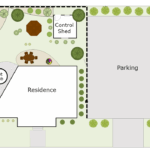 A picture of a map layout of under-glass property