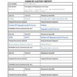 a picture of a vehicle chain of custody statement.