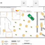 a picture of a zombie escape route map layout