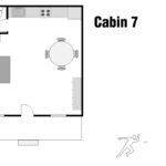 a picture of a cabin layout illustration