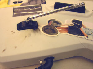 A picture of some Scorch marks on guitar game controller