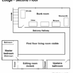 a picture of a floor layout for the lodge.