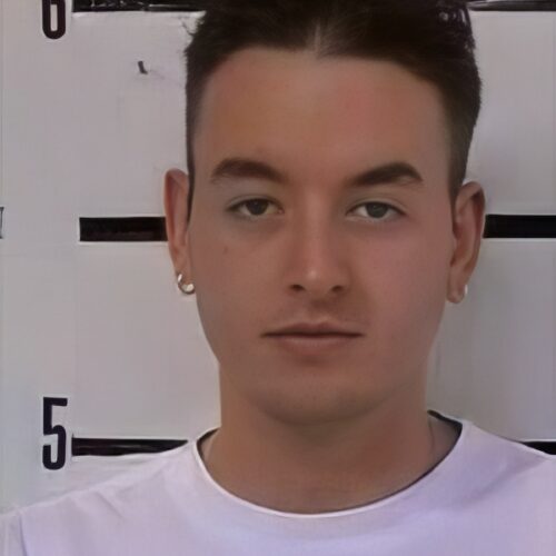 Young man with short dark hair