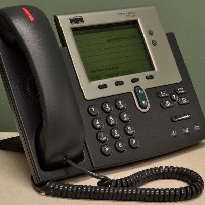 Photo of a landline phone keypad